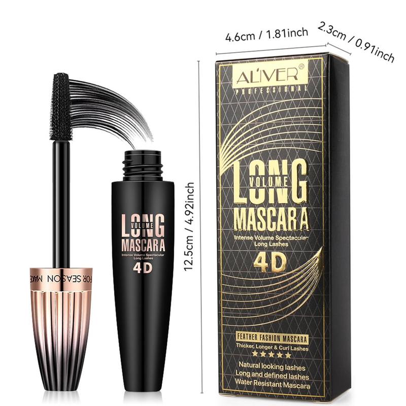 4D Long Mascara, Waterproof Eyelash Extensions, Natural Effect, Easy To Apply, Suitable for Makeup Novices to Quickly Get Started