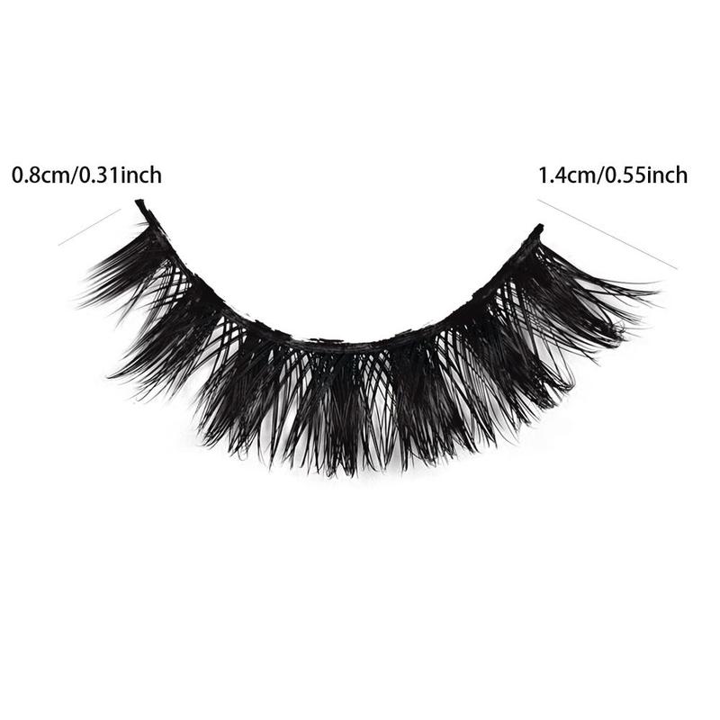 Fluffy False Eyelashes, 5 Pairs Natural Faux Cluster Lashes, Volumized False Eyelashes For Women And Girls Makeup Enhancement