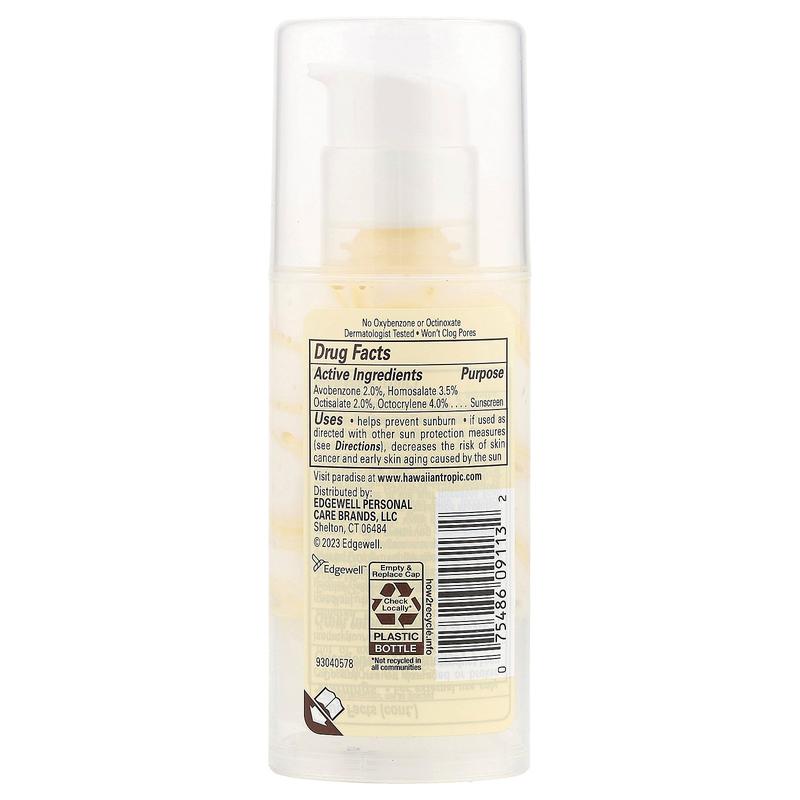 Hawaiian Tropic Weightless Hydration Face Sunscreen Lotion, SPF 30 , 1.7 oz (50 ml)