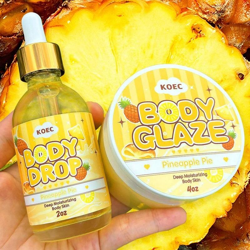 Body Glaze & Body Oil Set, 2 Counts set Long Lasting Scented Body Skin Care Product, Moisturizing Body Care Kit for Women & Men