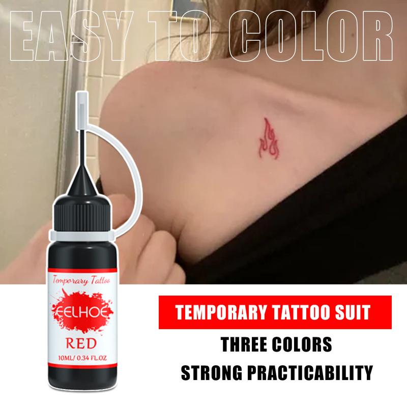 EELHOE Juice Tattoo Set, Waterproof and Long-Lasting, Temporary Juice Tattoo Liquid, Cosmetics