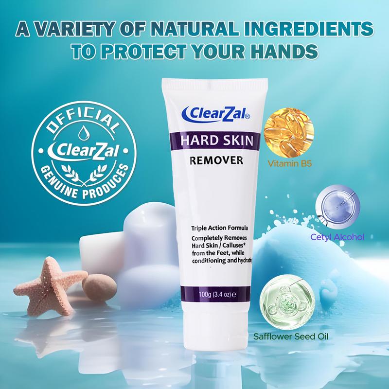 CLEARZAL HARD SKIN Hand Peeling ,dryskin,Hydrating Moisturizing Exfoliating Cream. Exfoliating cream for all skin types on hands, feet and body,peeling skin 100g ，Urea, salicylic acid, aloe vera formula