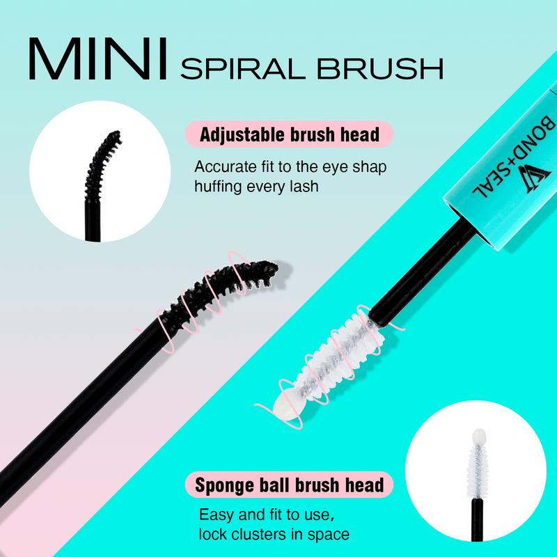 VAVALASH Wide Ultra-thin Invisible Lash Band, Ivy Daily Natural Individual Cluster Lash Kit, Pixie Manga Lash, Diva Fuffly Magic Clusters, Beginner Friendly,  Waterproof Lash bond For Girls Beauty Makeup At Home Eyelashes Cosmetic