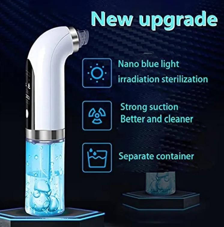 5 in 1 Electric Facial Pore Cleaner Tool Set Upgraded Strong Suction Man Woman Blackhead Vacuum Acne Remover