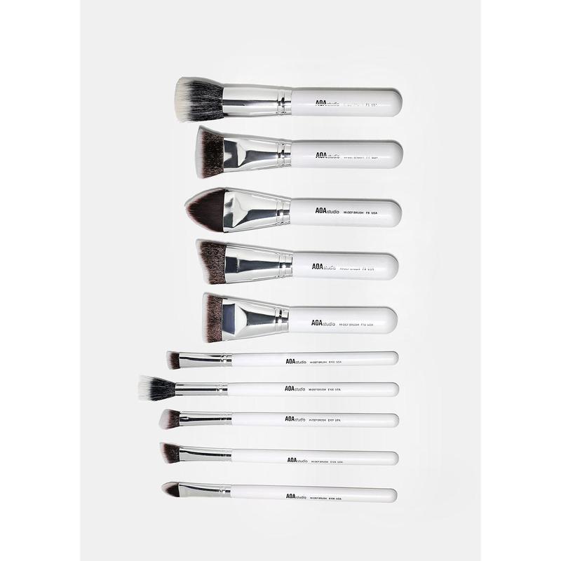 AOA Studio 10-Piece Sculpting Brush Set + Brush Roll