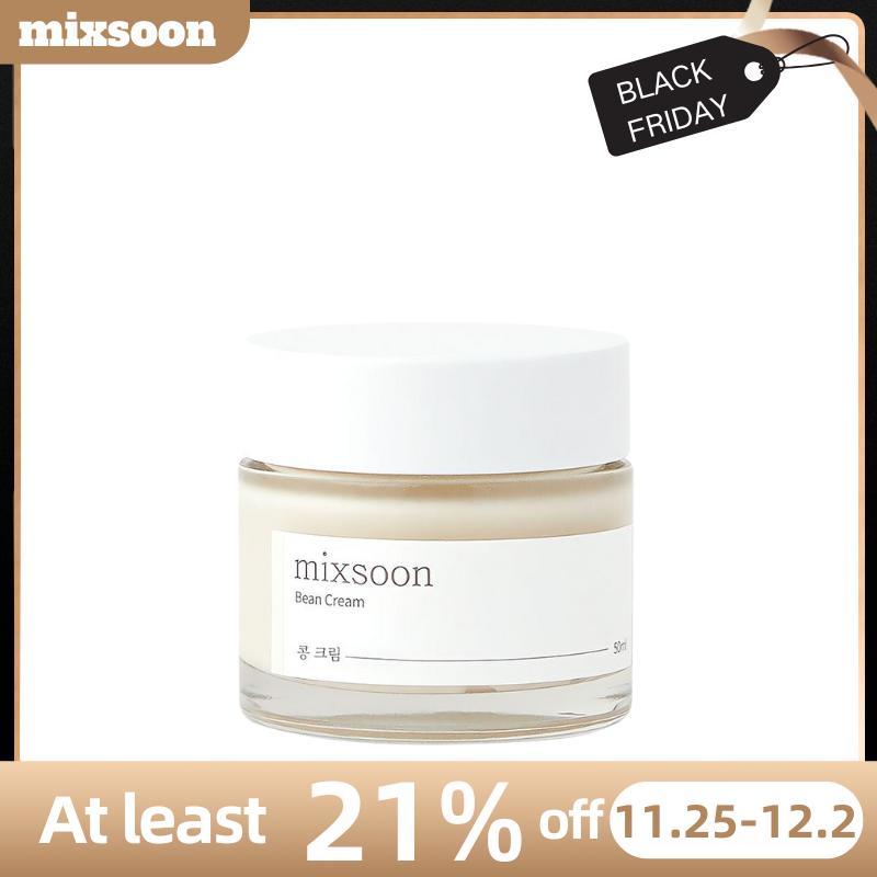 [mixsoon Official Shop] Bean Cream (1.69 Fl. Oz, 50ml) | Vegansnail Moisturizer Face Cream for Intense Moisture, Glow Skin, Hydrating & Soothing