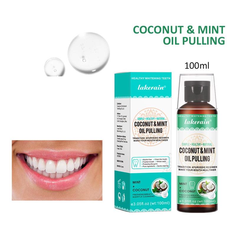 Coconut Oil Mouthwash, Deep Cleaning Oral Care Oil, Oral Hygiene Product for Daily Use, Deep Cleaning Oral Care Oil, Mouthwash for Daily Use