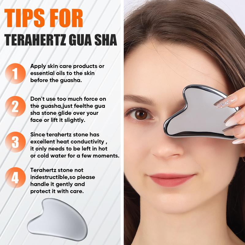 InfiniteRelax Terahertz Gua Sha Facial Tools, Guasha Tool for Face and Body, Gua Sha Massager Tools for Reduce Puffiness and Improve Wrinkles Skincare Comfort