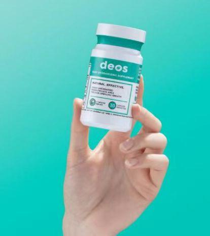 DEOS Interal Deodorant Supplement - Full Body Deodorizer for Gut Health, Skin Health, Detox & Digestion Support- Natural Odor Control Chlorophyll Pills for Head-to-Toe Freshness| 30 Capsules