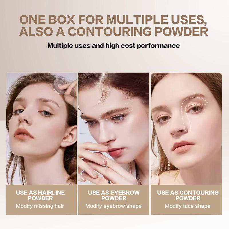 Hairline Powder, 4g Waterproof  Hair Line Shading Powder, Natural Hairline Covering Powder, Invisible Hairline Concealer Powder, Makeup Powder, Cosmetic Beauty Supplies for Women & Girls