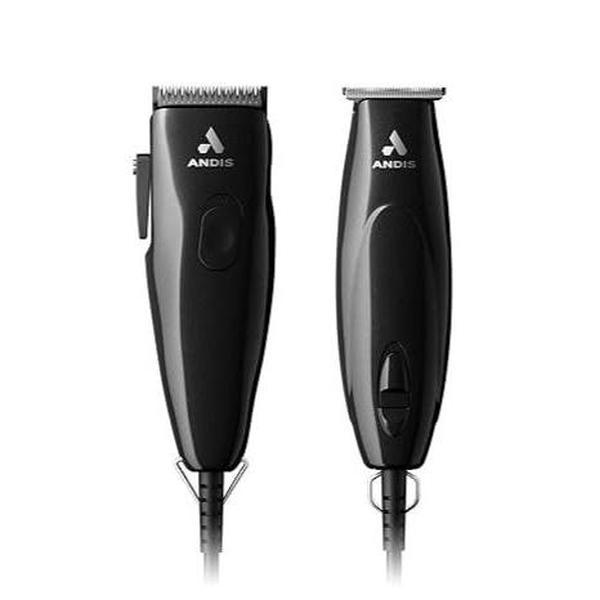 Andis 24810 Professional PivotPro and SpeedMaster Hair Clipper and Beard Trimmer PivotMotor Set, Black (COMBO DEAL)