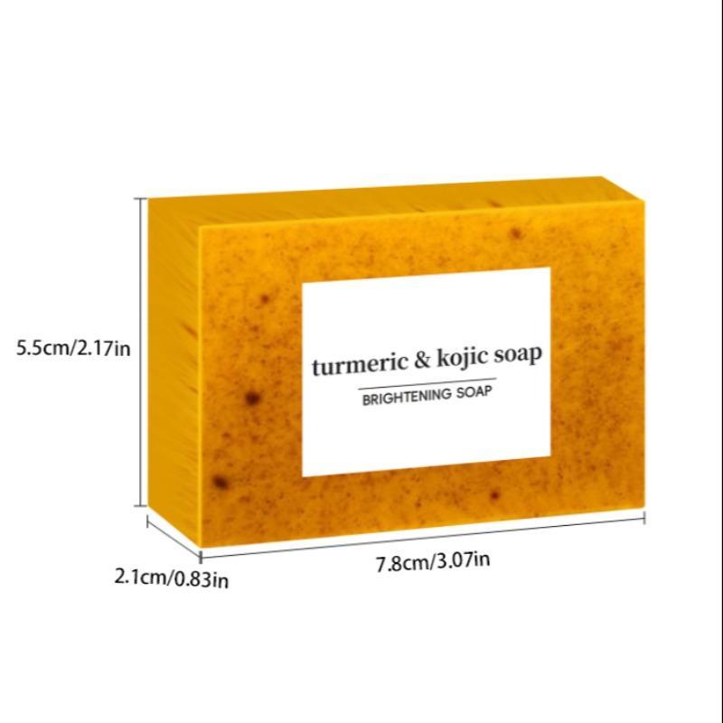 Turmeric & Koji Soap, 3 Counts 6 Counts Handmade Turmeric Soap, Women's Moisturizing Skin Care Soap, Daily Body Care Shower Soap