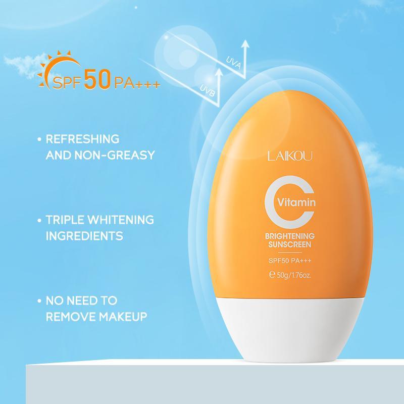 Vitamin C Brightening Sunscreen, Moisturizing Sunscreen, Brightening Sunscreen, Sun Care for Women & Men, Sunscreen with Orange Packaging