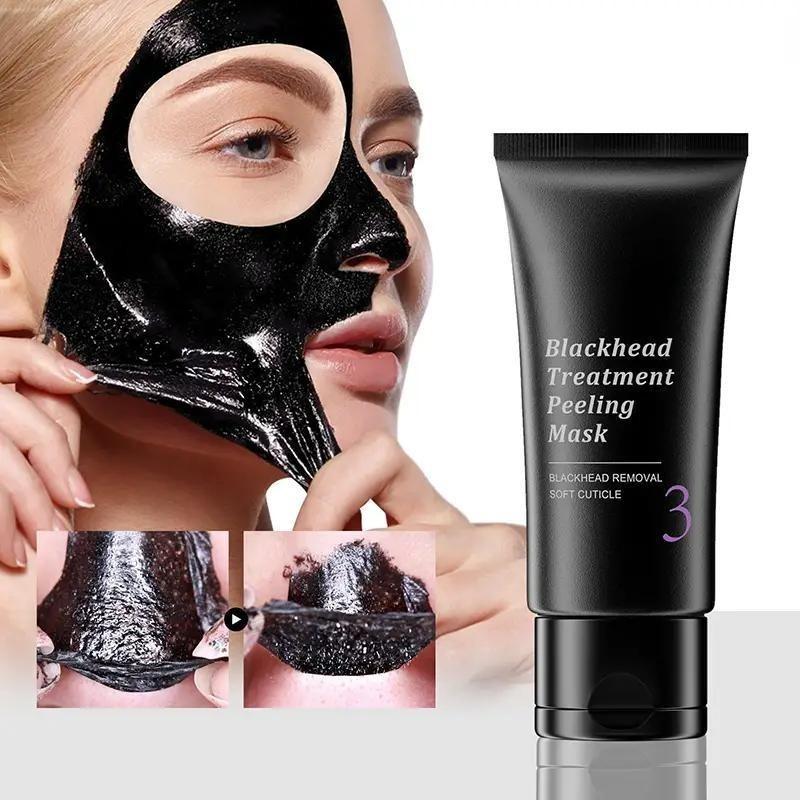 Bamboo Charcoal Blackhead Remover Face Mask – 50g Deep Cleansing Anti-Acne Treatment for Nose & Face, Purifying Skin Care Solution