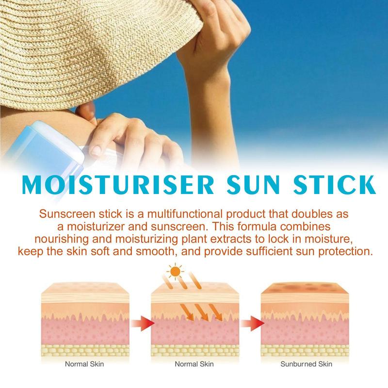 UV Protection Sunscreen Stick, 2 Boxes UV Blocking Sunscreen, Moisturizing Sunscreen, Hydrating Sunscreen, for Women and Men