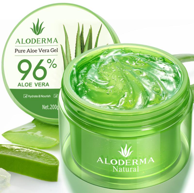 ALODERMA Pure Organic Aloe Vera Gel Made within 12 Hours of Harvest for Face, Body, Scalp, & Hair - Soothing Hydrating Aloe Gel, 7oz Gentle Skincare