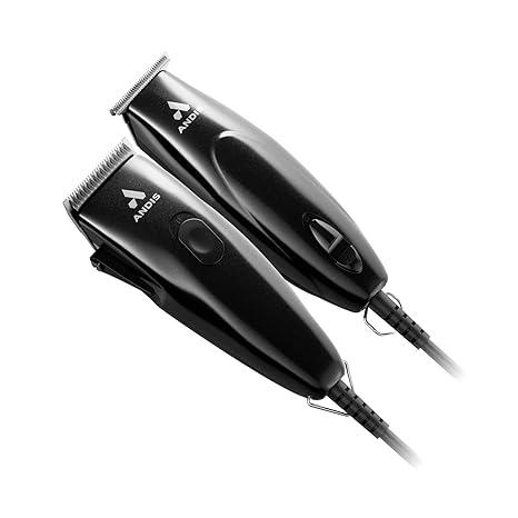 Andis 24810 Professional PivotPro and SpeedMaster Hair Clipper and Beard Trimmer PivotMotor Set, Black (COMBO DEAL)