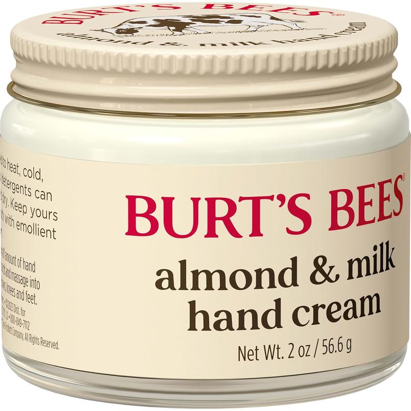 Burt's Bees Stocking Stuffers, Almond & Milk Hand Cream, Natural Origin Skin Care Christmas Gifts, 2 Oz