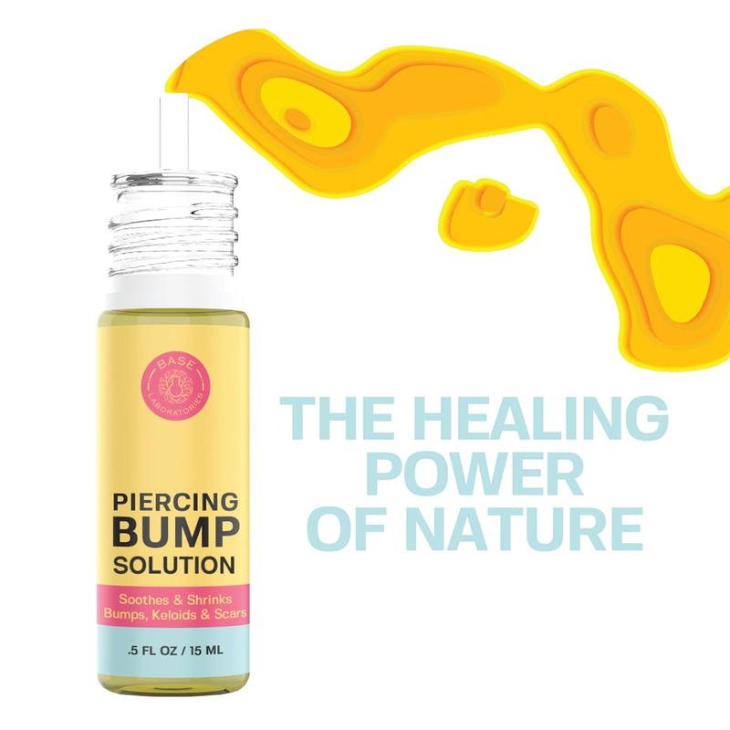 Piercing Bump Solution, Keloid Bump Removal, Soothing Piercing Aftercare, Ear & Nose Keloid Bumps Piercing Aftercare Solution, 0.5 oz