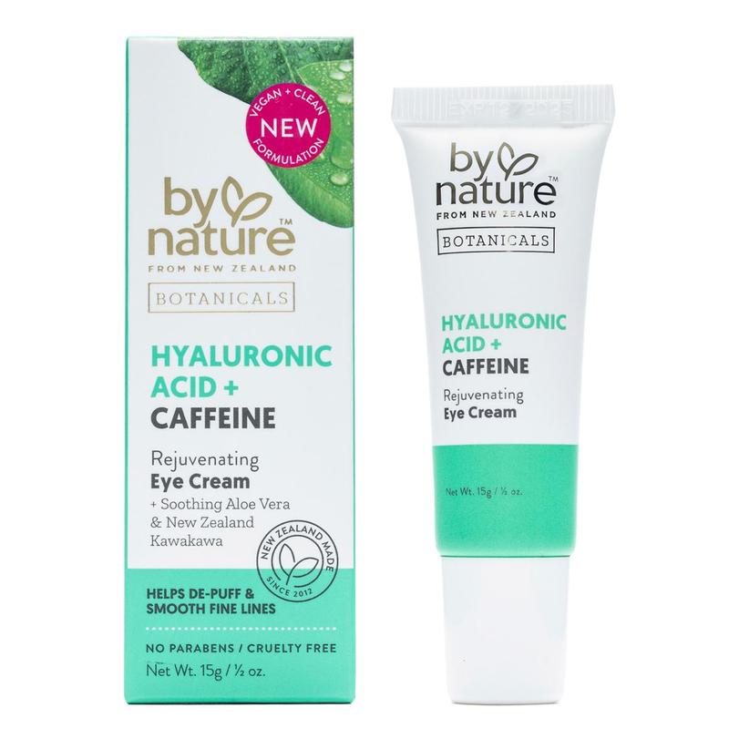 By Nature Rejuvenating Lightweight Eye Cream with Hyaluronic Acid and Caffeine for Depuffing and Smoothing Fine Lines