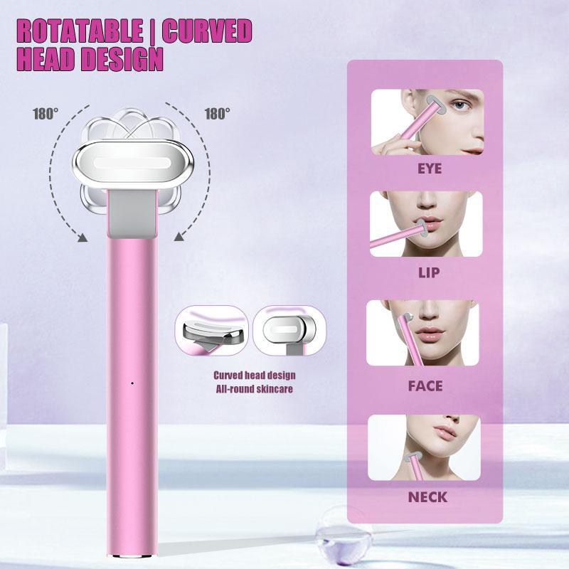 Facial Beauty Wand, 1 Box 7 Colors LED Facial Massager for Around Eyes, Face and Neck, Skin Care Tool for Home Use, Gift for Women