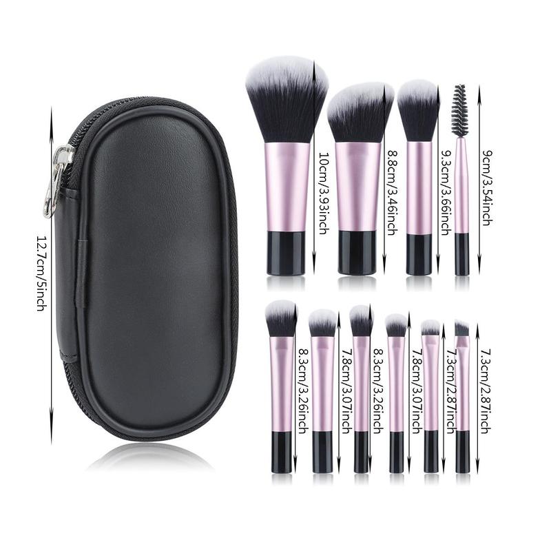 Professional Makeup Brush Set with Storage Bag, 10pcs set Multifunctional Makeup Brushes for Christmas Gift, Travel Makeup Brush Kit, Makeup Tool Accessories