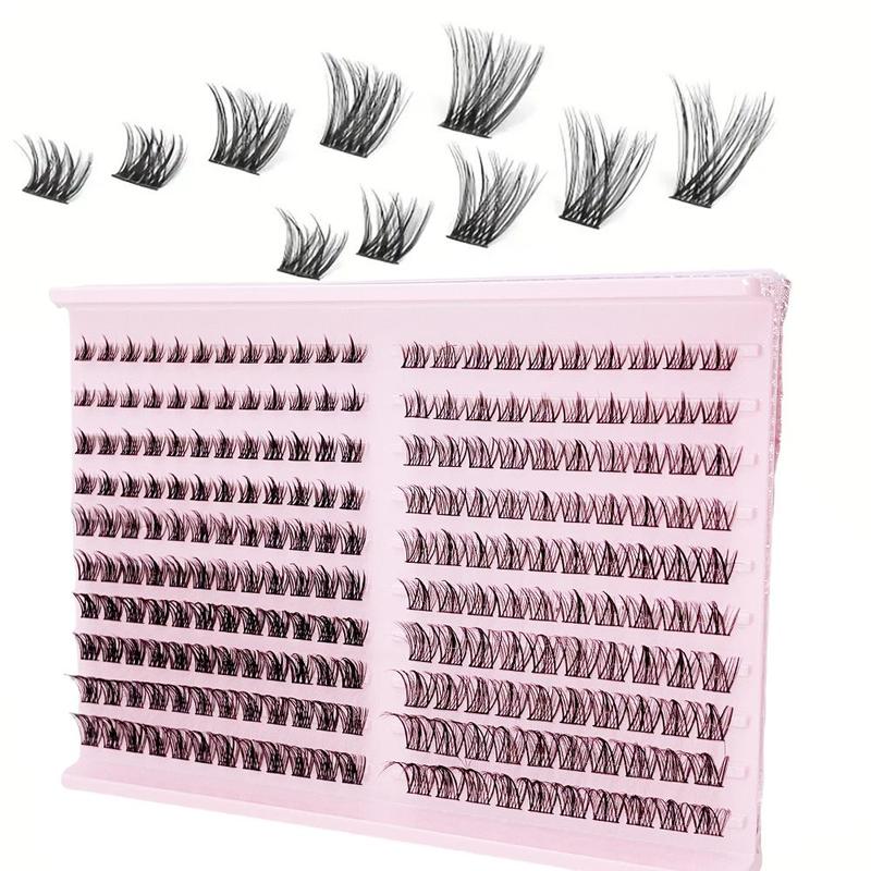 Natural False Eyelashes, 1 Set Individual False Eyelashes, Fluffy Curly Faux Cluster Lashes, Portable Makeup Tool for Women, Fall Gift, Birthday Gifts, Christmas, Christmas Gift