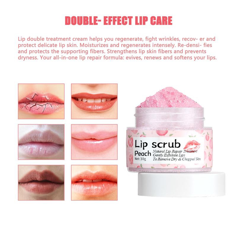 EELHOE Hydra Peach Lip Scrub, Lighten Lip Lines, Remove Dead Skin, Moisturize And Tender Lip Scrub Skincare Comfort