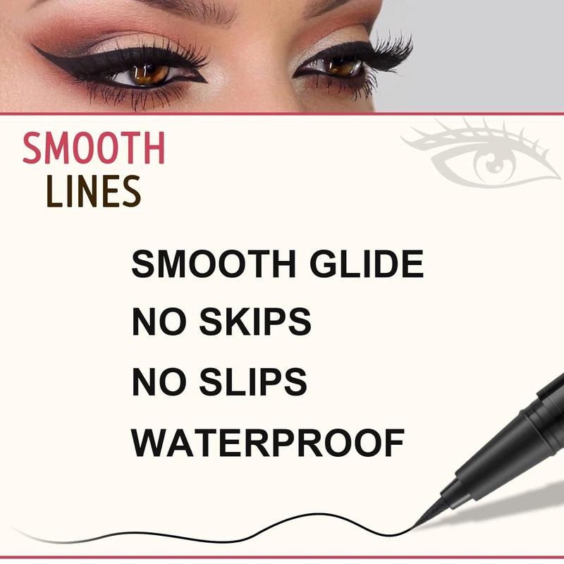 Eyebrow Pencil Set: Waterproof Eyebrow Pencil, Eyeliner and Double-ended Eyebrow Brush Smooth