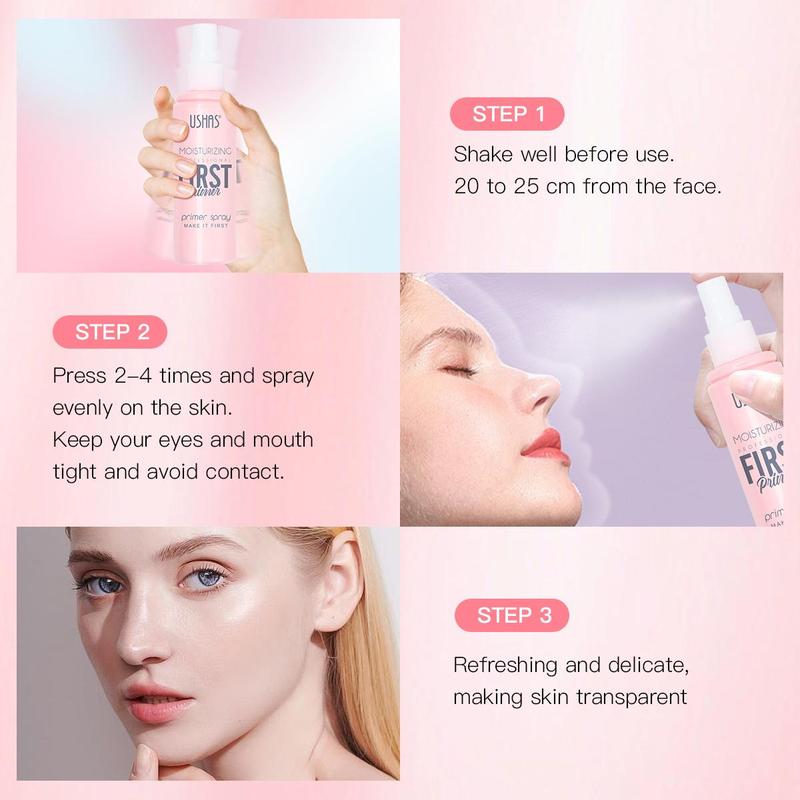 Makeup Primer Spray, Oil Control Moisturizing Makeup Primer, Long Lasting Makeup Fixer Spray, Cosmetic Product for Women & Girls