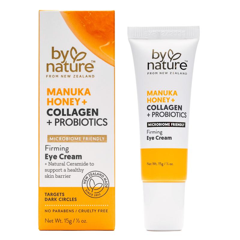 By Nature Eye Cream - Manuka Honey, Collagen, and Probiotics - Hydrating Under Eye Cream for Dark Circles, Firming and Rejuvenation - Skincare from New Zealand - .5oz