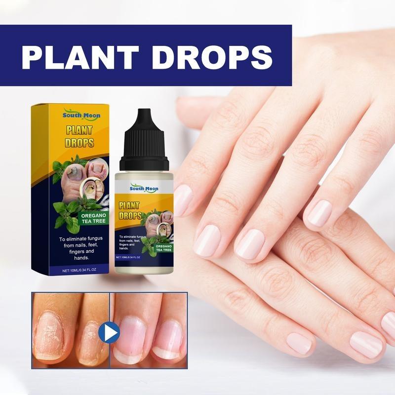 Tea Tree Oil Nail Treatment Nail Support Nail Care, Enriched with tea tree oil, enhance nail health, ensure comfort, and support nail art.South Moon Nail Care Moisturizer Nail  support with  Plant Drops Christmas Gift. Manicure Nail Polish nails