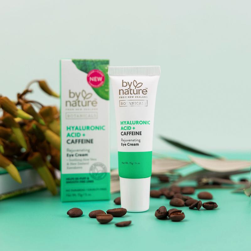 By Nature Rejuvenating Lightweight Eye Cream with Hyaluronic Acid and Caffeine for Depuffing and Smoothing Fine Lines