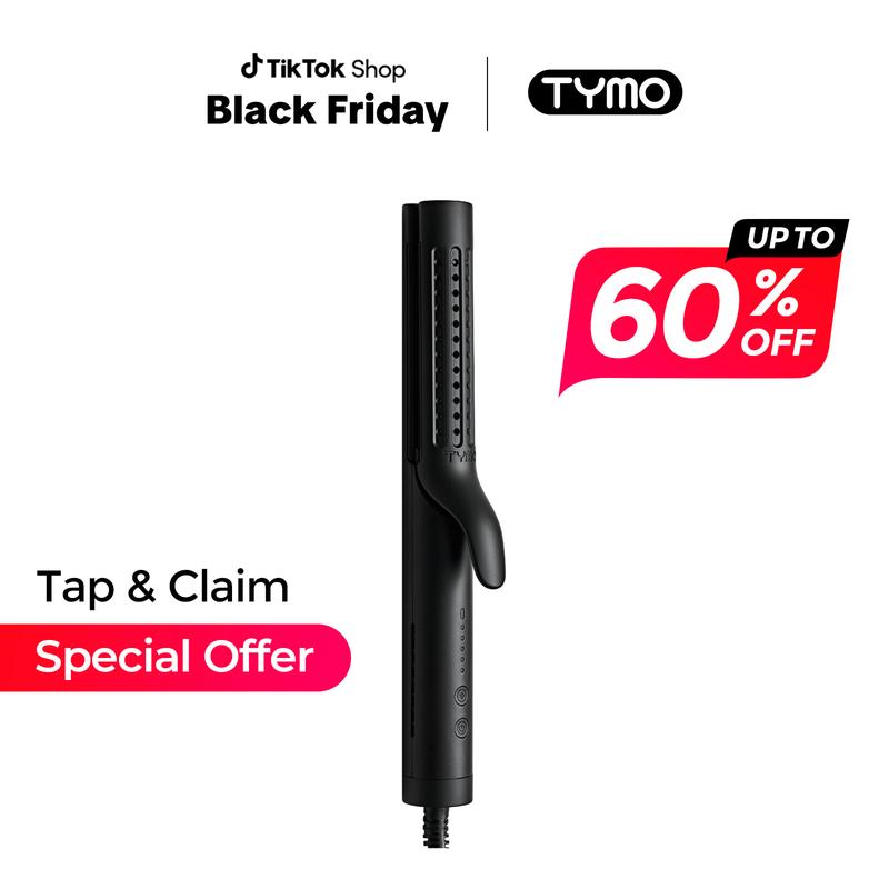 TYMO AIRFLOW-Hair Straightener and Curling Iron 2 in 1, Negative Ionic Anti-scald Curling Wand  Long Short Hair Curler  Comfort Salon  hairwaver muk  straightener