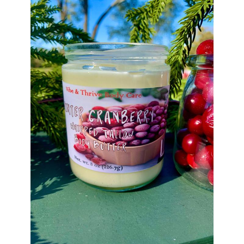 Winter Cranberry Whipped Tallow Body Butter - Moisturizer