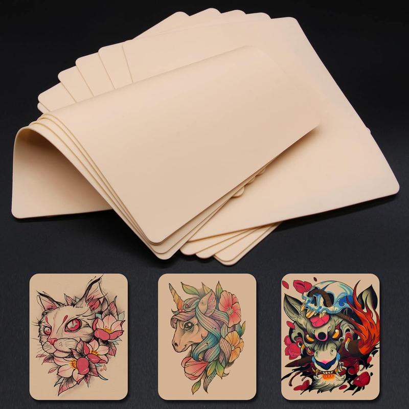 Blank Tattoo Practice Skins - Autdor 10Pcs Tattoo Skin Practice Double Sides 8x6