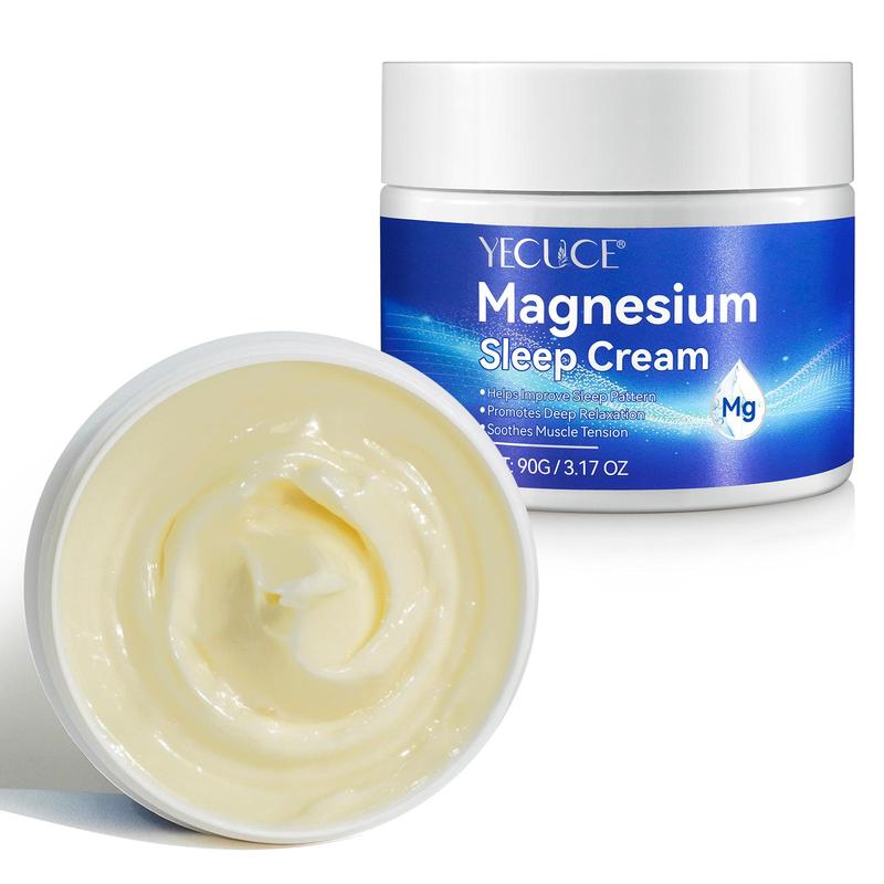 Magnesium Sleep Cream, Deep Moisturizing Sleep Cream, Gentle Formula Body Care Cream for Neck, Shoulders, Legs, Suitable for All Skin Types