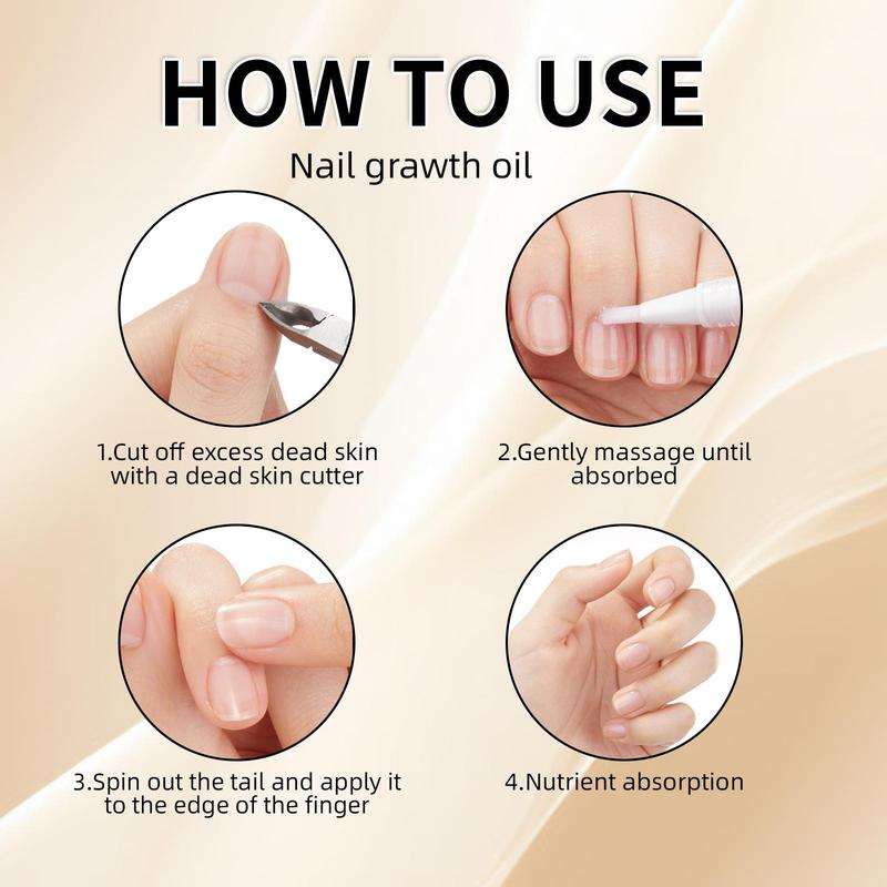 Nail Strengthening Oil, 2 Counts Nourishing Nail Care Oil for Nail Strength and Moisture, Nail Care Product for Women & Men, Nail Supplies