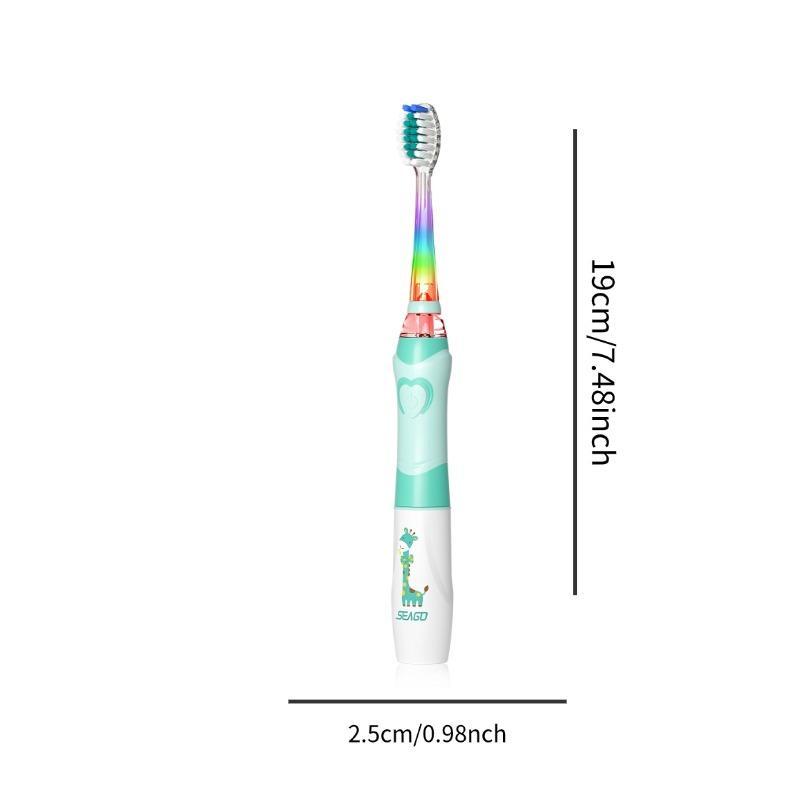 Electric Toothbrush for Kids, 1 Count Toothbrush Handle & 4 Counts Brush Heads, Waterproof  Intelligent Deep Cleaning Toothbrushes for Children