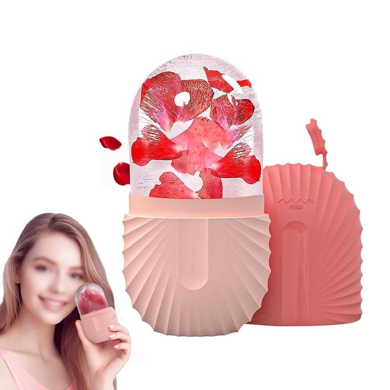 Portable Ice Face Roller, Soothing Facial Contour Massager, Facial Massage Ice Cube Mold for Face & Eye, Ice Mold Ice Compress Skin Care Tool for Women