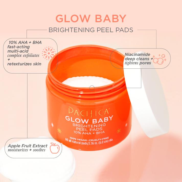 Glow Baby Brightening Peel Pads 10% AHA + BHA