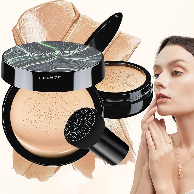 Long-lasting Moisturizing Air Cushion CC Cream, 1 Count Waterproof Concealer Foundation, Full Coverage Flawless Makeup Cream, Christmas Gift