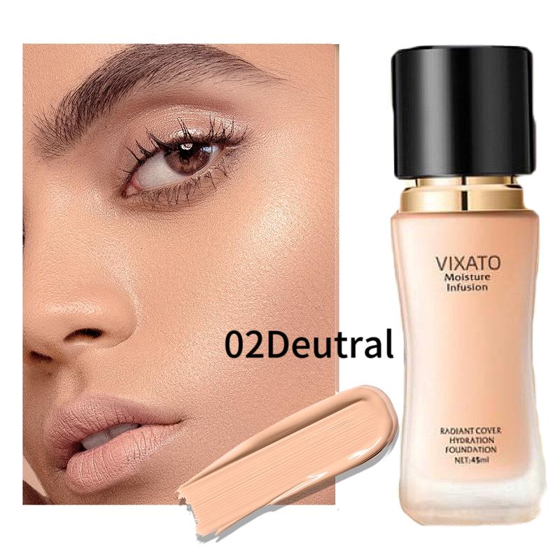 Vixato Liquid Foundation Flawless Light Liquid Foundation, Light Makeup, Medium Coverage, Improves Uneven Skin Tone, Highly Moisturizing Foundation