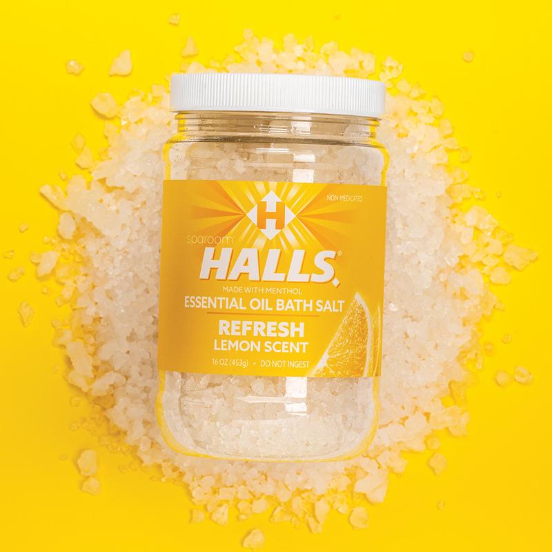 HALLS Essential Oil Bath Salts Menthol Comfort