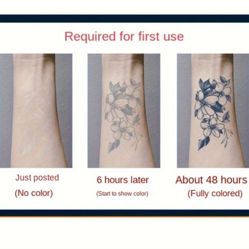 Herbal Temporary Tattoo Sticker, 10pcs set Waterproof Long Lasting Fake Tattoo Sticker, Realistic Tattoo Sticker for Women & Men, Christmas Gift