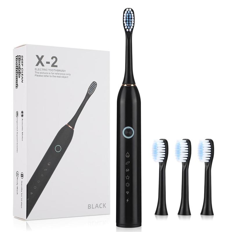 Electric Toothbrush Set, Portable Toothbrush with Replacement Toothbrush Heads, Oral Care Product for Adults, Oral Hygiene Products, Christmas Gift