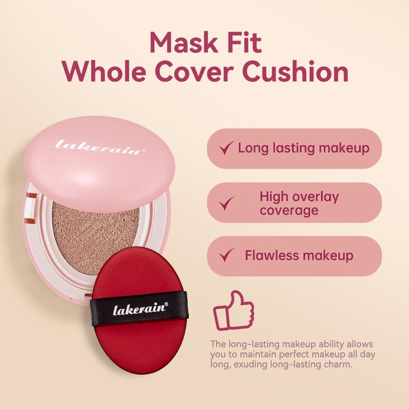 Long Lasting Air Cushion Foundation, Natural Lightweight Foundation, Moisturizing Full Coverage Flawless Makeup Cream, Makeup Product for Women & Girls