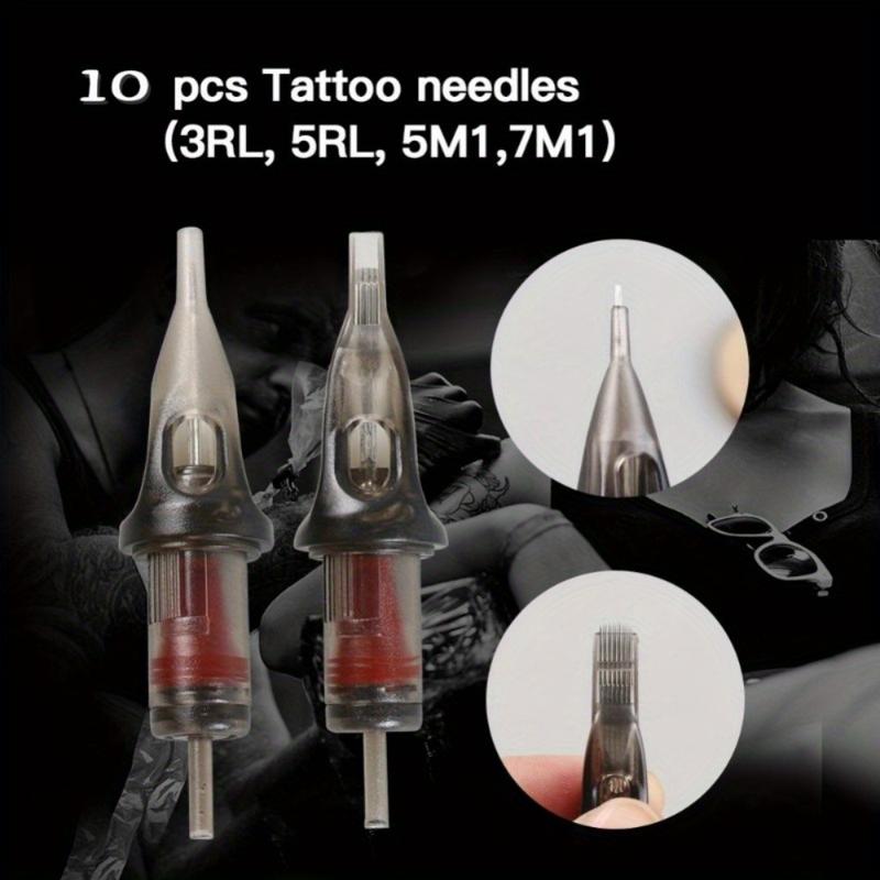 BZTANG Tattoo Kit Professional Tattoo Machines Pen Set Inks Power Supply Grips Body Art Tools Tattoo Permanent Makeup Tattoo Pen Set