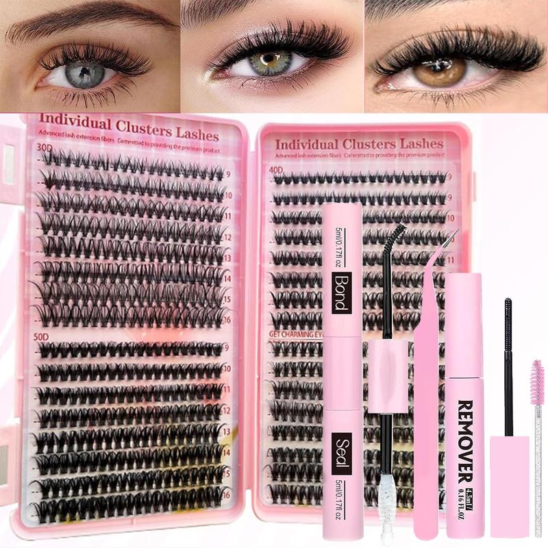 Individual False Eyelashes Kit, 640pcs box Natural Look Eyelash Extensions, Self Grafting Curl Eyelashes, Eye Makeup Enhancement False Eyelashes for Women