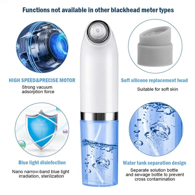 5 in 1 Electric Facial Pore Cleaner Tool Set Upgraded Strong Suction Man Woman Blackhead Vacuum Acne Remover